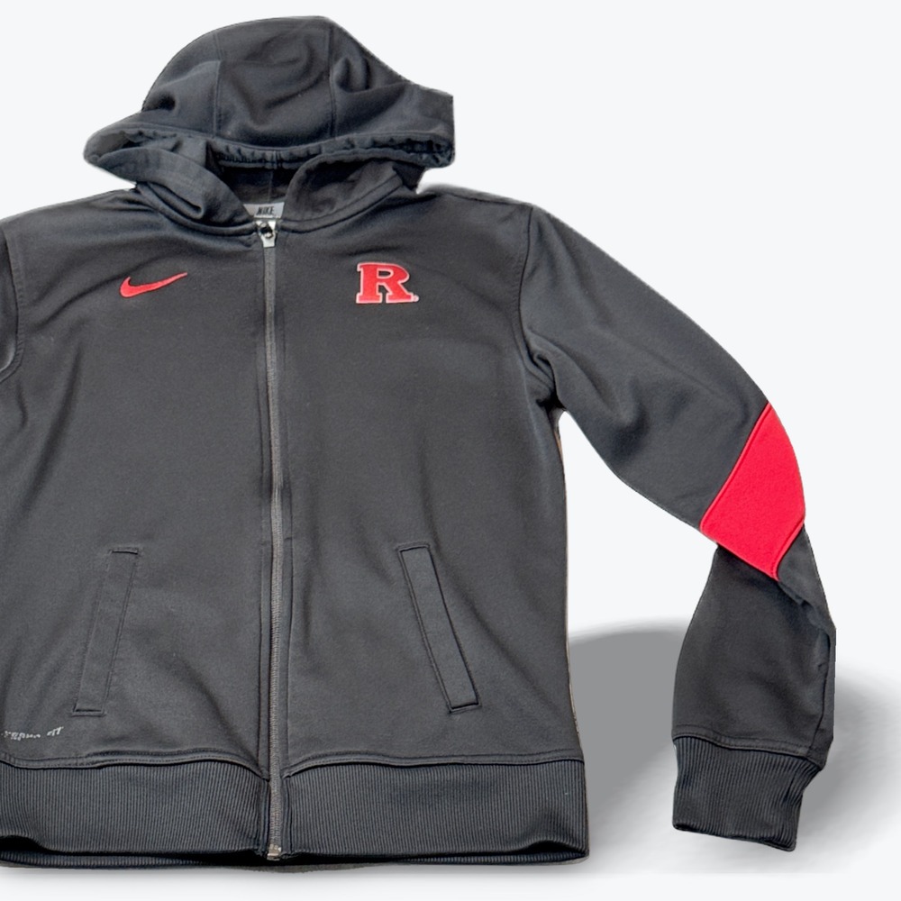 Nike Rutgers Full Zip Therma FIT Jacket Mens‎ Small Scarlet Knights Warm Up